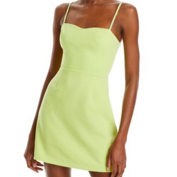 French Connection Green Sheath Mini Dress Sweetheart Neckline - Picture 1 of 7